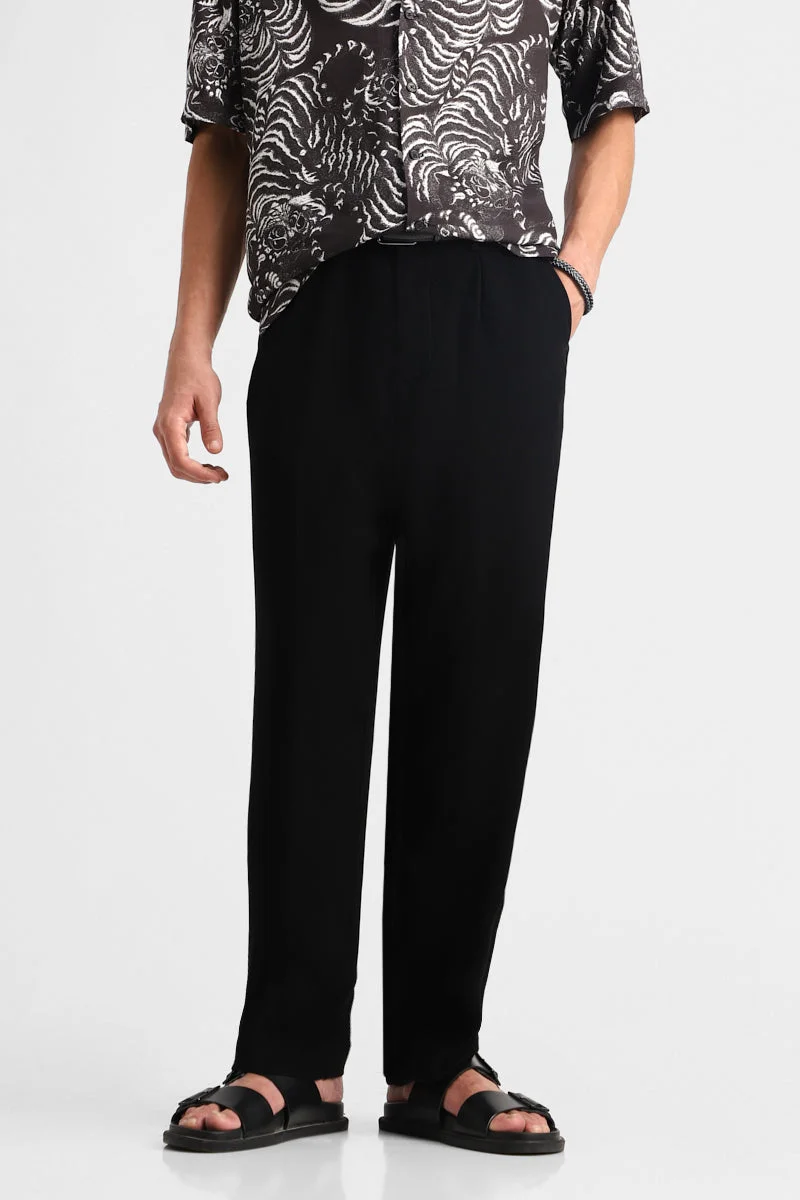سنيتش Black Baggy Trousers